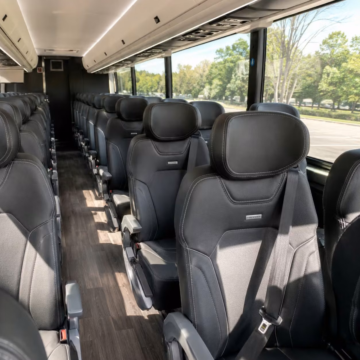 shreveport charter bus rental interior